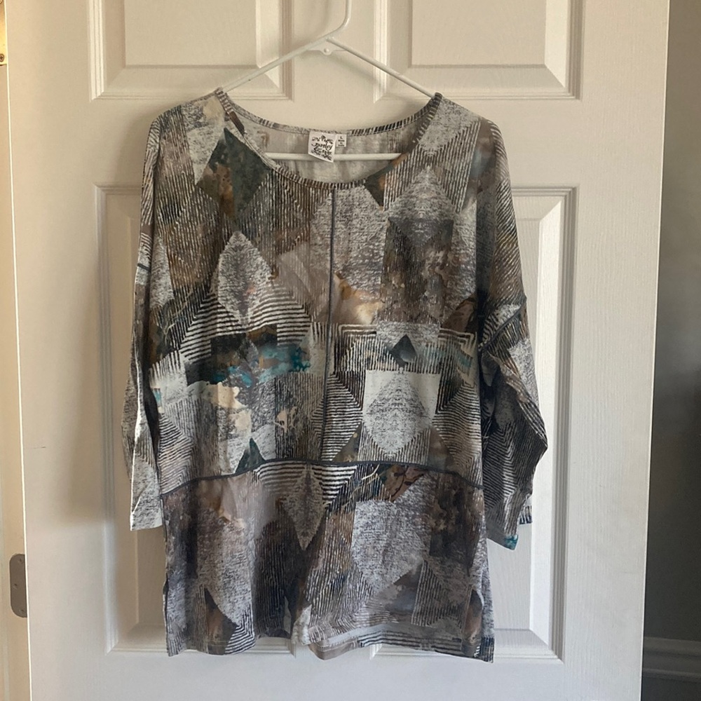 Abstract Patterned Women's Top